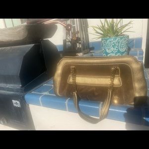 Cartier LaDona Gold Suede shoulder Bag